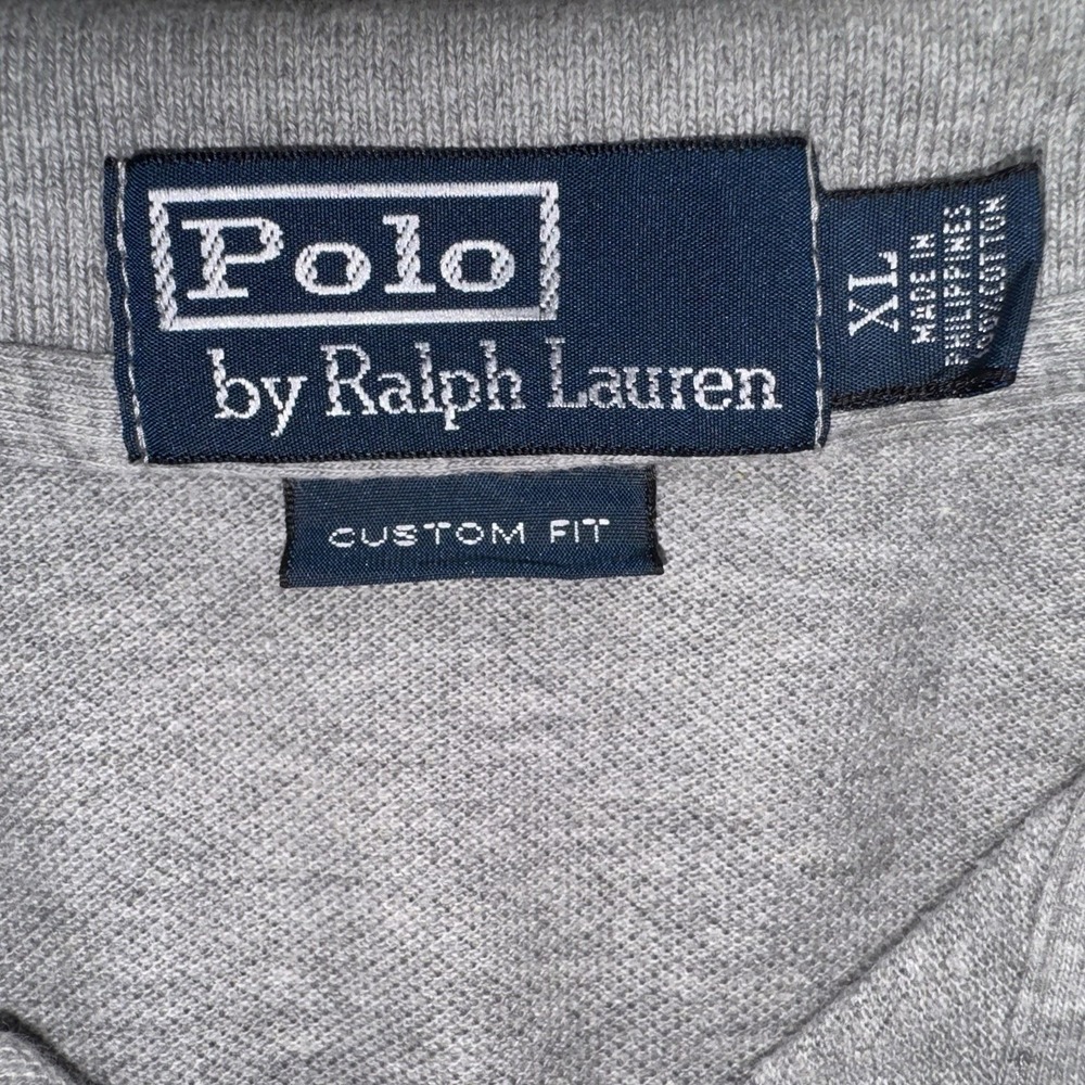 Vintage Polo Ralph Lauren Men's Grey Shirt Size XL Custom Fit - Picture 3 of 6